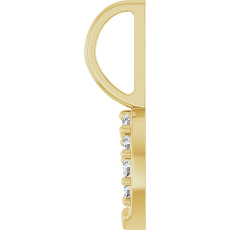 14K Yellow Gold 1/8 CTW Natural Diamond Horseshoe Charm/Pendant