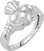 14K White Gold Claddagh Band Size 7
