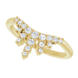 14K Yellow 1/4 CTW Natural Diamond Accented Contour Band