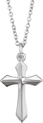 Sterling Silver Cross 18" Necklace