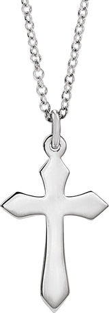 Sterling Silver Cross 18" Necklace