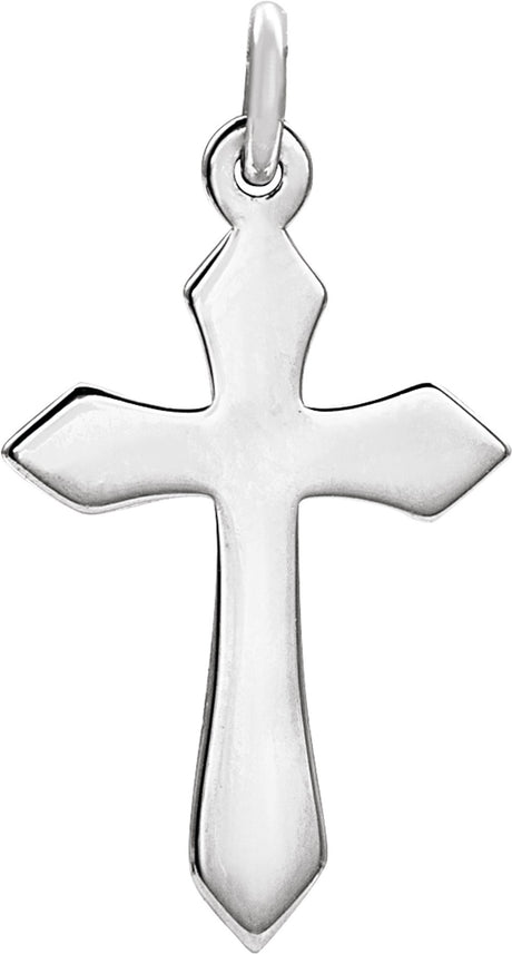 14K White Gold Cross Pendant