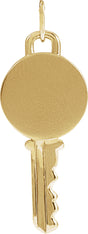 14K Yellow Engravable Key Pendant