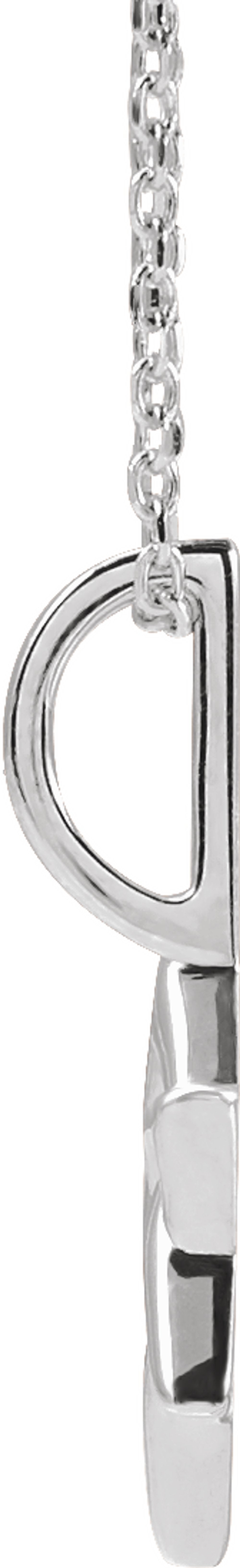 14K White Star of David 16-18" Necklace