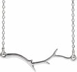 14K White Branch Bar 16-18" Necklace