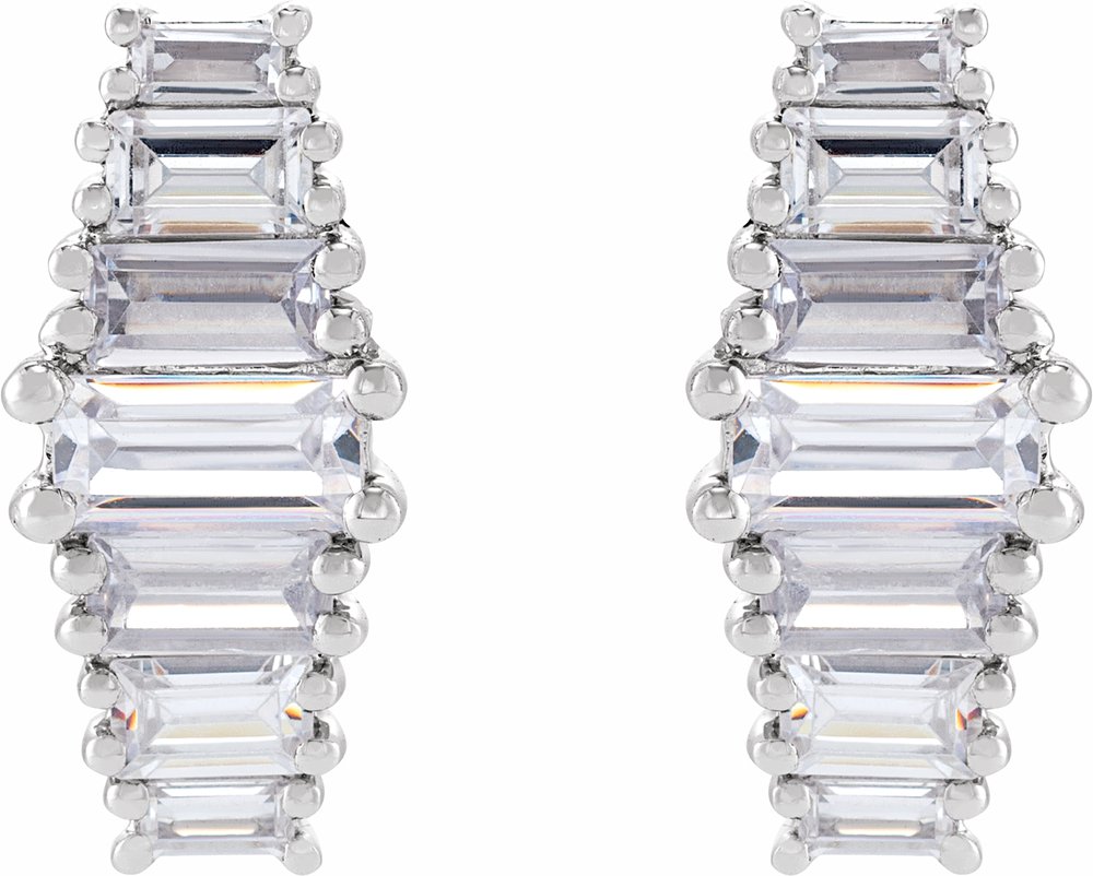 14K White 1 1/2 CTW Lab-Grown Diamond Earrings