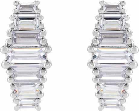 14K White 1 1/2 CTW Lab-Grown Diamond Earrings