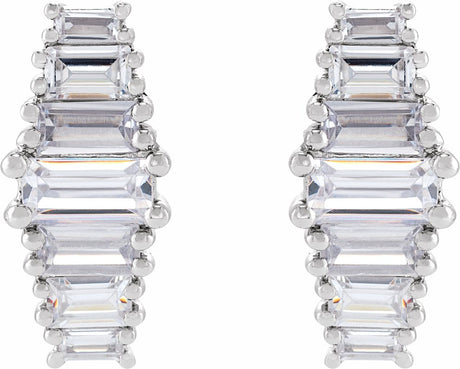 14K White 1 1/2 CTW Lab-Grown Diamond Earrings