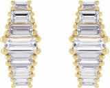 14K Yellow 1 1/2 CTW Lab-Grown Diamond Earrings