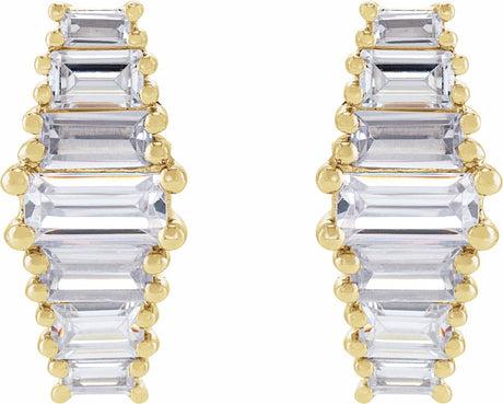 14K Yellow 1 1/2 CTW Lab-Grown Diamond Earrings