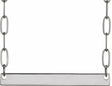 14K White Gold Engravable Bar 16" Necklace