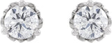 14K White 1/2 CTW Lab-Grown Diamond Vintage-Inspired Earrings