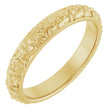 14K Yellow 3.6 mm Floral Half Round Band Size 7