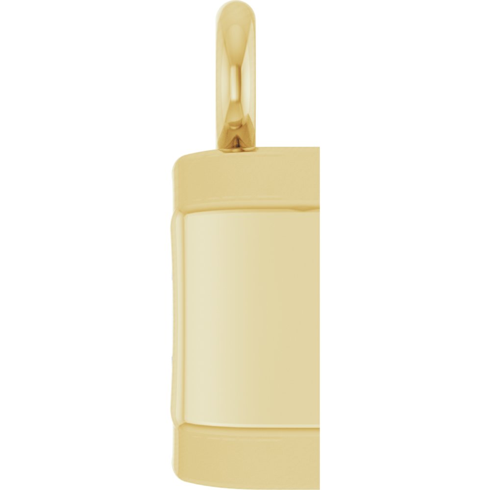 14K Yellow 1/4 CT Lab-Grown Diamond Bezel-Set Dangle