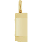 14K Yellow 1/4 CT Lab-Grown Diamond Bezel-Set Dangle