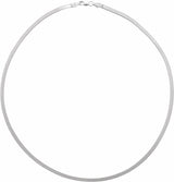 14K White Gold 2.8 mm Flexible Herringbone 18" Chain
