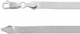 14K White Gold 4.6 mm Flexible Herringbone 16" Chain