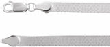 14K White Gold 4.6 mm Flexible Herringbone 18" Chain