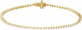 14K Yellow Gold 1 1/2 CTW Lab-Grown Diamond 7 1/4" Line Bracelet