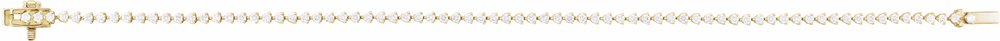 14K Yellow 1 1/2 CTW Lab-Grown Diamond 7 1/4" Line Bracelet