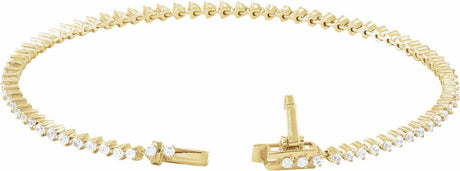 14K Yellow Gold 1 1/2 CTW Lab-Grown Diamond 7 1/4" Line Bracelet