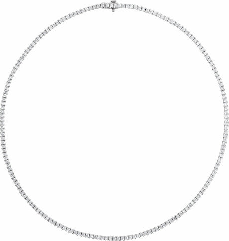 14K White 7 1/4 CTW Lab-Grown Diamond Line 16" Necklace