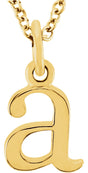 18K Yellow Gold-Plated Sterling Silver Lowercase Initial a 16" Necklace