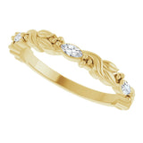 14K Yellow 1/6 CTW Natural Diamond Sculptural Anniversary Band