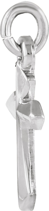 14K White Gold Cross Pendant