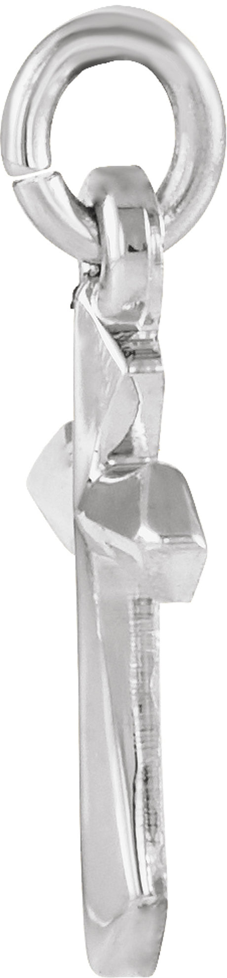 14K White Gold Cross Pendant