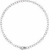 Sterling Silver 2.5 mm Cable 7" Chain