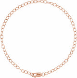 14K Rose 2.5 mm Cable 7" Chain