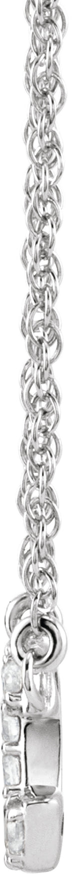 14K White Gold .07 CTW Natural Diamond Lowercase Initial C 16" Necklace