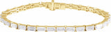 14K Yellow 6 1/5 CTW Lab-Grown Diamond 7" Bracelet