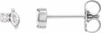 14K White Gold .08 CTW Natural Diamond Earrings