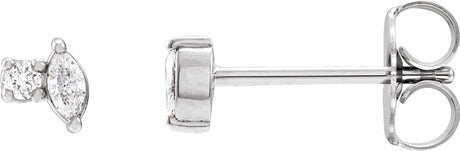 14K White Gold .08 CTW Natural Diamond Earrings