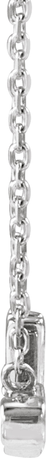 Sterling Silver .015 CT Natural Diamond "Mrs" 16-18" Necklace