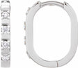 14K White 1/10 CTW Natural Diamond 14 mm Hoop Earrings