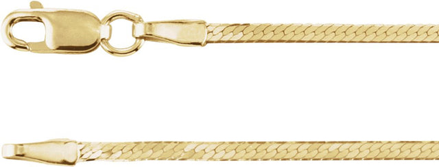 14K Yellow Gold 1.6 mm Herringbone 20" Chain