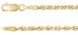 14K Yellow Gold 2 mm Hollow Rope 18" Chain