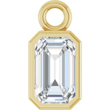 14K Yellow 1/3 CT Lab-Grown Diamond Bezel-Set Dangle