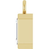 14K Yellow 1/3 CT Lab-Grown Diamond Bezel-Set Dangle
