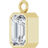 14K Yellow 1/2 CT Lab-Grown Diamond Bezel-Set Dangle