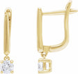 14K Yellow 1/2 CTW Lab-Grown Diamond Lever Back Earrings