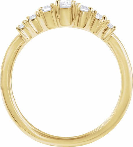14K Yellow 1/2 CTW Lab-Grown Diamond Ring
