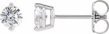 14K White 3/8 CTW Natural Diamond Stud Earrings