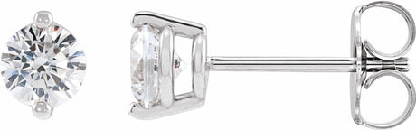 14K White Gold .03 CTW Natural Diamond 2-Prong Stud Earrings