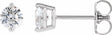 Sterling Silver 1/3 CTW Natural Diamond 2-Prong Stud Earrings