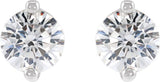 14K White Gold .03 CTW Natural Diamond 2-Prong Stud Earrings