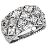 14K White Gold 1/2 CTW Natural Diamond Ring
